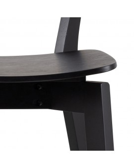 ROXY Crni – DRVENI BARSKI STOLAC ZA KUHINJU, DNEVNI BORAVAK I RESTORAN U RETRO STILU