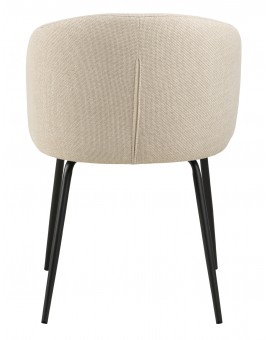 CLARA Bež (tkanina Monza 24)/crne noge – MODERNA, TAPECIRANA, ZAOBLJENA STOLICA ZA DNEVNI BORAVAK/BLAGOVAONICU/URED