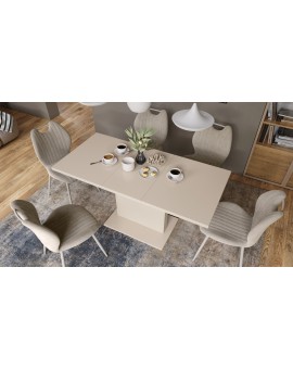 ASTON MINI Béžová (šampanská) - rozkladací stôl so zdvíhacou doskou