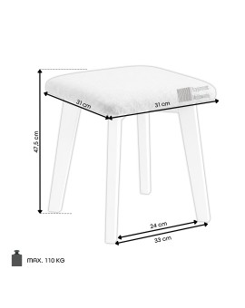 MILO Svijetlo bež (tkanina Storm 04)/hrastovo postolje - KVADRATNI TAPECIRANI TABURE ZA KUHINJU/DNEVNI BORAVAK