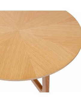 BELLUNO Prirodni jasen - DRVENI STOLIĆ ZA KAVU Ø65 cm OKRUGLI MODERN CLASSIC