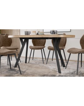 EXPANSO Hrast Artisan / crne noge - OVALNI STOL NA RAZVLAČENJE 160-360 cm ZA 16-18 OSOBA