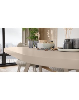 EXPANSO Kašmír / kašmírové nohy - OVÁLNÝ ROZKLÁDACÍ STŮL 160-360 cm PRO 16-18 OSOB