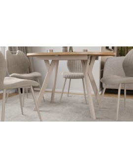 ALMO Artisan Oak / cashmere legs - OVAL EXTENDING TABLE 120-220 cm FOR 10-12 PEOPLE
