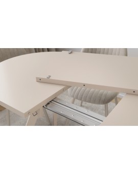ALMO Cashmere / cashmere legs - OVAL EXTENDING TABLE 140-240 cm FOR 10-12 PEOPLE