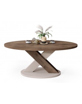 LOXA Orah Elegant / Bež Taupe - OVALNI STOLIĆ ZA KAVU 120x65 cm