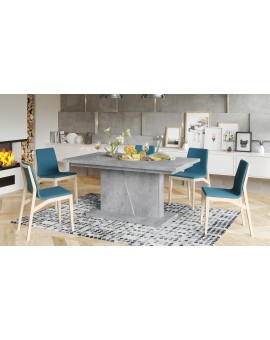 NOBLE NOIR Beton Millenium - SKLOPIVI STOL DO 218 cm, za 8, 10 osoba.