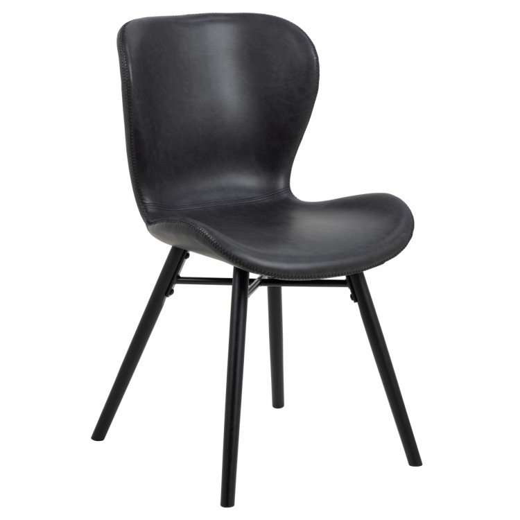 židle BALTEA černá koženka / nohy černé - moderní do obývacího pokoje / jídelny židle BALTEA černá koženka / nohy černé - moderní do obývacího pokoje / jídelny