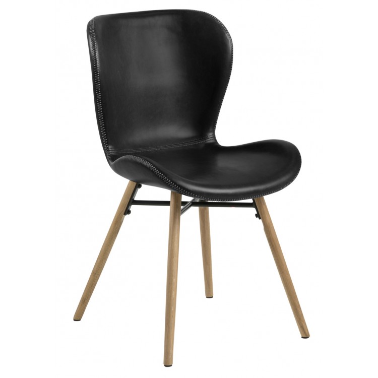 židle ALTEA černá koženka / nohy přírodní dub - moderní do obývacího pokoje / jídelny židle ALTEA černá koženka / nohy přírodní dub - moderní do obývacího pokoje / jídelny