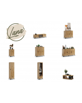 Komoda LANA 02 Hrast Artisan - STOJEĆI ORMARIĆ SA 4 VRATA