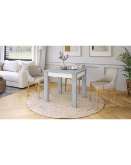 FONTE Svijetli Beton/ Bijeli Mat-  KLASIČNI I TRADICIONALNI STOL ZA BLAGOVAONU/ DNEVNU SOBU  85X75 SKLOPIVI DO 130 CM!