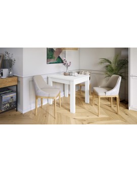 FONTE Bijeli Mat-  KLASIČNI I TRADICIONALNI STOL ZA BLAGOVAONU/ DNEVNU SOBU  85X75 SKLOPIVI DO 130 CM!