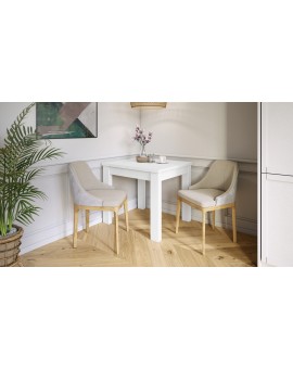 FONTE Bijeli Mat-  KLASIČNI I TRADICIONALNI STOL ZA BLAGOVAONU/ DNEVNU SOBU  85X75 SKLOPIVI DO 130 CM!