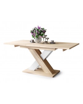 KARO Hrast Sonoma/Bijela boja - MODERNI SKLOPIVI STOL DO 180 CM!