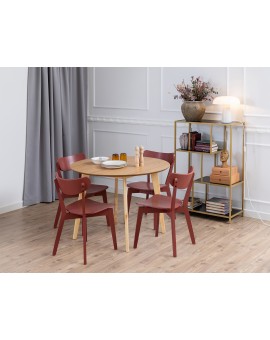 ROXY Prirodni 105 cm - OKRUGLI DRVENI STOL ZA RETRO KUHINJU/BLAGOVAONICU